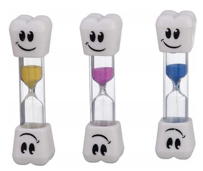 Tooth-shaped hourglass smiley  Brushing time hourglass Plastic hourglass